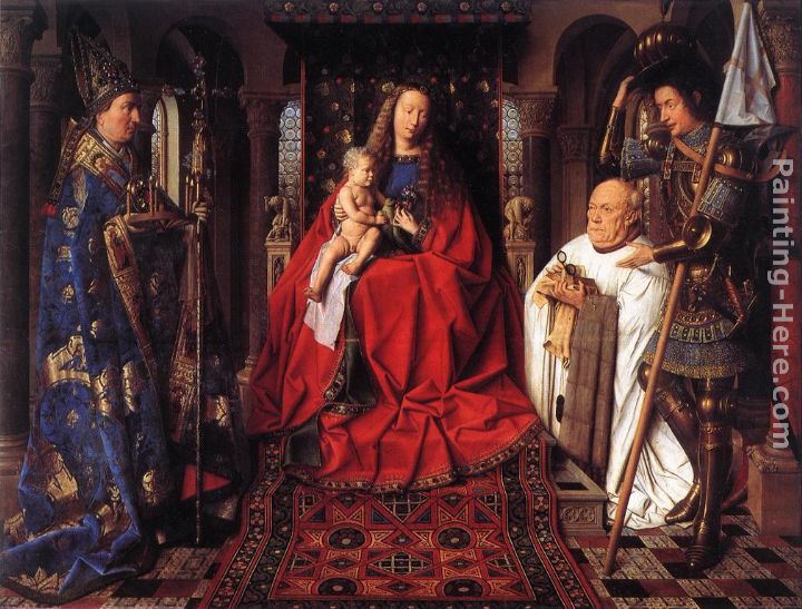 Jan van Eyck The Madonna with Canon van der Paele